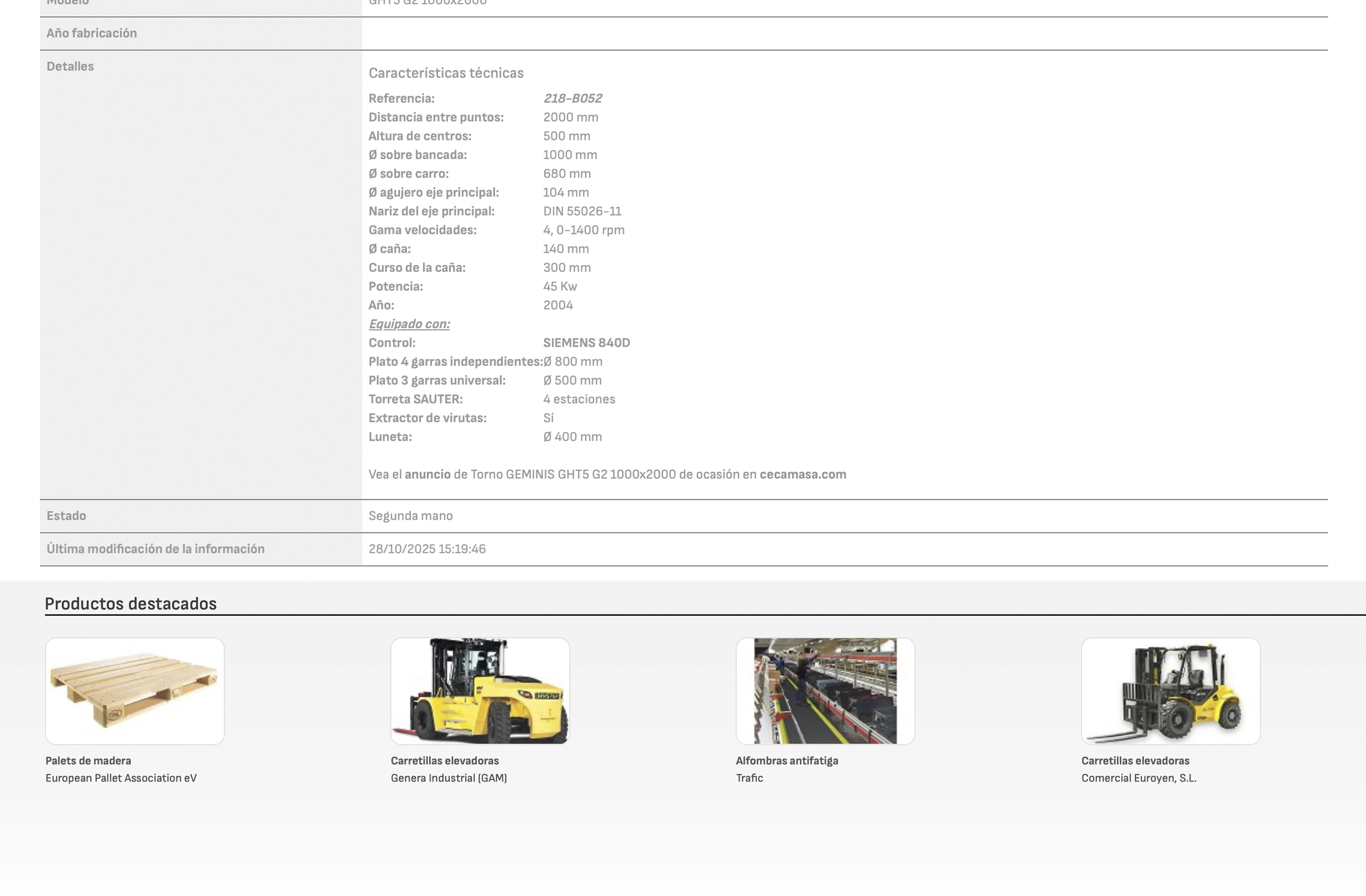  Clasificado destacado