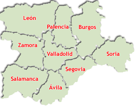 Mapa de Castilla y Len